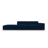 Jodie 3-Sitzer Sofa, Linke Seite offen, eckig, aus Samt (Blu86) in Königsblau, 262x102 cm – Bild 1