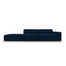 Jodie 3-Sitzer Sofa, Linke Seite offen, eckig, aus Samt (Blu86) in Königsblau, 262x102 cm – Bild 1