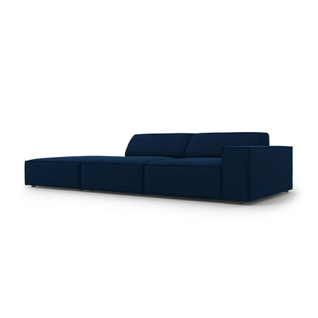 Jodie 3-Sitzer Sofa, Linke Seite offen, eckig, aus Samt (Blu86) in Königsblau, 262x102 cm – Bild 5