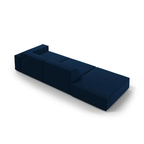 Jodie 3-Sitzer Sofa, Linke Seite offen, eckig, aus Samt (Blu86) in Königsblau, 262x102 cm – Bild 6