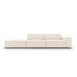 Jodie 3-Sitzer Sofa, Linke Seite offen, eckig, aus Samt oder Strukturstoff, 262x102 cm – Bild 1