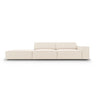 Jodie 3-Sitzer Sofa, Linke Seite offen, eckig, aus Samt oder Strukturstoff, 262x102 cm – Bild 1