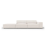 Jodie 3-Sitzer Sofa, Linke Seite offen, eckig, aus Strukturierter Stoff (Meg351) in Leichtes Beige, 262x102 cm – Bild 1