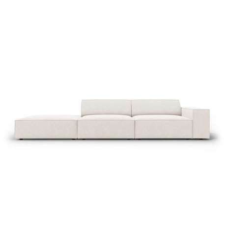 Jodie 3-Sitzer Sofa, Linke Seite offen, eckig, aus Strukturierter Stoff (Meg351) in Leichtes Beige, 262x102 cm – Bild 1