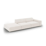 Jodie 3-Sitzer Sofa, Linke Seite offen, eckig, aus Strukturierter Stoff (Meg351) in Leichtes Beige, 262x102 cm – Bild 4