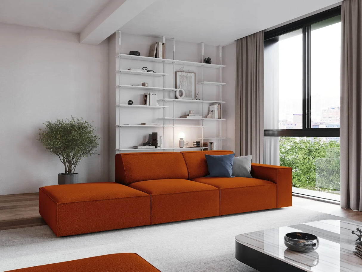 Jodie 3-Sitzer Sofa, Linke Seite offen, eckig, aus Strukturierter Stoff (Meg357) in Terrakotta, 262x102 cm – Bild 2