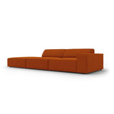Jodie 3-Sitzer Sofa, Linke Seite offen, eckig, aus Strukturierter Stoff (Meg357) in Terrakotta, 262x102 cm – Bild 3