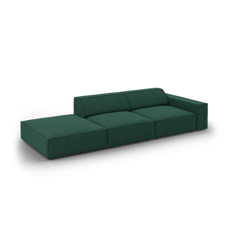 Jodie 3-Sitzer Sofa, Linke Seite offen, eckig, aus Strukturierter Stoff (Meg359) in Grün, 262x102 cm – Bild 4