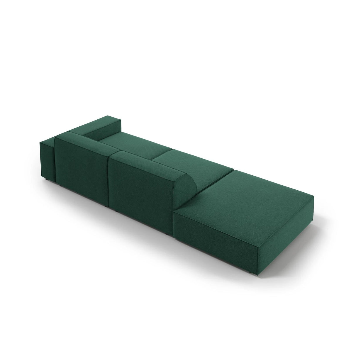 Jodie 3-Sitzer Sofa, Linke Seite offen, eckig, aus Strukturierter Stoff (Meg359) in Grün, 262x102 cm – Bild 6