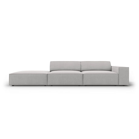 Jodie 3-Sitzer Sofa, Linke Seite offen, eckig, aus Strukturierter Stoff (Meg363) in Hellgrau, 262x102 cm – Bild 1