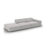 Jodie 3-Sitzer Sofa, Linke Seite offen, eckig, aus Strukturierter Stoff (Meg363) in Hellgrau, 262x102 cm – Bild 4