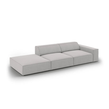 Jodie 3-Sitzer Sofa, Linke Seite offen, eckig, aus Strukturierter Stoff (Meg363) in Hellgrau, 262x102 cm – Bild 4