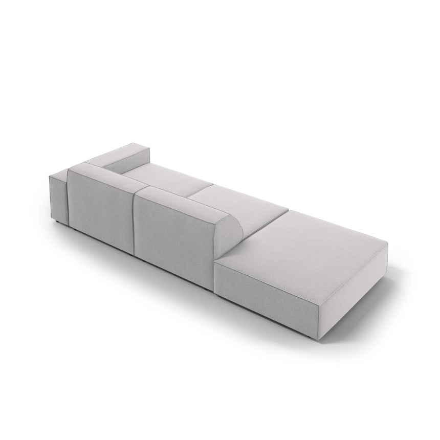 Jodie 3-Sitzer Sofa, Linke Seite offen, eckig, aus Strukturierter Stoff (Meg363) in Hellgrau, 262x102 cm – Bild 6