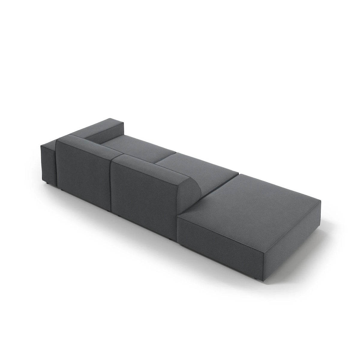 Jodie 3-Sitzer Sofa, Linke Seite offen, eckig, aus Strukturierter Stoff (Meg367) in Dunkelgrau, 262x102 cm – Bild 6