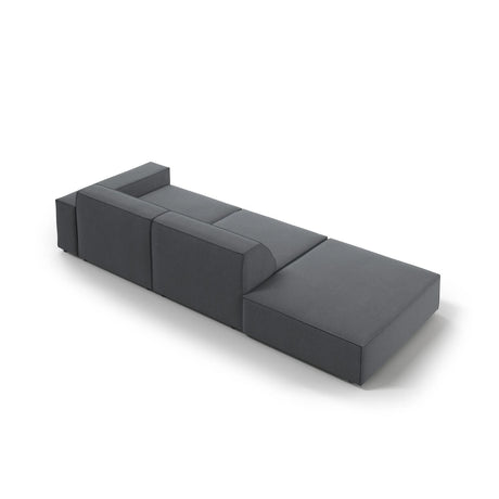 Jodie 3-Sitzer Sofa, Linke Seite offen, eckig, aus Strukturierter Stoff (Meg367) in Dunkelgrau, 262x102 cm – Bild 6