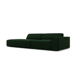 Jodie 3-Sitzer Sofa, Linke Seite offen, rund, aus Samt (Blu78) in Flaschengrün, 262x102 cm – Bild 4