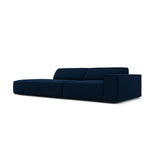 Jodie 3-Sitzer Sofa, Linke Seite offen, rund, aus Samt (Blu86) in Königsblau, 262x102 cm – Bild 4