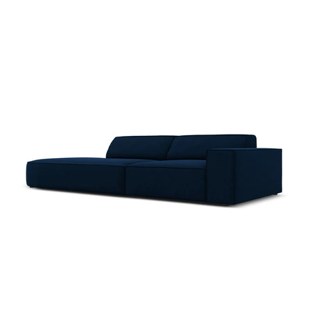 Jodie 3-Sitzer Sofa, Linke Seite offen, rund, aus Samt (Blu86) in Königsblau, 262x102 cm – Bild 4