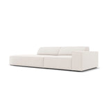 Jodie 3-Sitzer Sofa, Linke Seite offen, rund, aus Strukturierter Stoff (Meg351) in Leichtes Beige, 262x102 cm – Bild 2