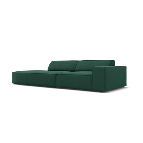 Jodie 3-Sitzer Sofa, Linke Seite offen, rund, aus Strukturierter Stoff (Meg359) in Grün, 262x102 cm – Bild 2