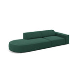 Jodie 3-Sitzer Sofa, Linke Seite offen, rund, aus Strukturierter Stoff (Meg359) in Grün, 262x102 cm – Bild 3