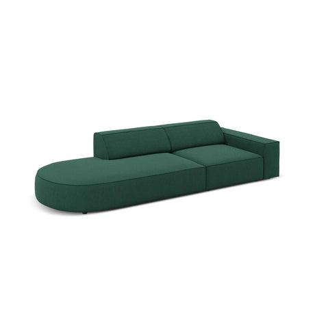 Jodie 3-Sitzer Sofa, Linke Seite offen, rund, aus Strukturierter Stoff (Meg359) in Grün, 262x102 cm – Bild 3