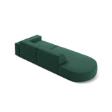 Jodie 3-Sitzer Sofa, Linke Seite offen, rund, aus Strukturierter Stoff (Meg359) in Grün, 262x102 cm – Bild 4