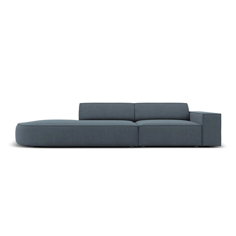 Jodie 3-Sitzer Sofa, Linke Seite offen, rund, aus Strukturierter Stoff (Meg361) in Blau, 262x102 cm – Bild 1