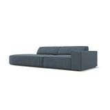 Jodie 3-Sitzer Sofa, Linke Seite offen, rund, aus Strukturierter Stoff (Meg361) in Blau, 262x102 cm – Bild 2