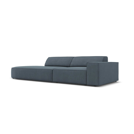 Jodie 3-Sitzer Sofa, Linke Seite offen, rund, aus Strukturierter Stoff (Meg361) in Blau, 262x102 cm – Bild 2