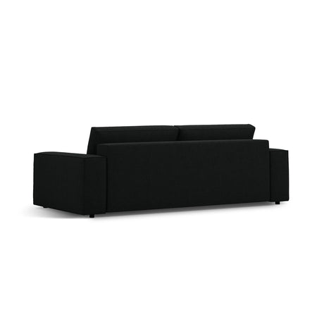 Jodie 3-Sitzer Sofa mit Schlaffunktion und Bettkasten, ausklappbar, aus Boucle (Bal2082) in Schwarz, 247x107 cm – Bild 5