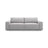 Jodie 3-Sitzer Sofa mit Schlaffunktion und Bettkasten, ausklappbar, aus Boucle (Bal2085) in Hellgrau, 247x107 cm – Bild 1