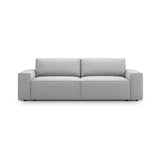 Jodie 3-Sitzer Sofa mit Schlaffunktion und Bettkasten, ausklappbar, aus Boucle (Bal2085) in Hellgrau, 247x107 cm – Bild 1