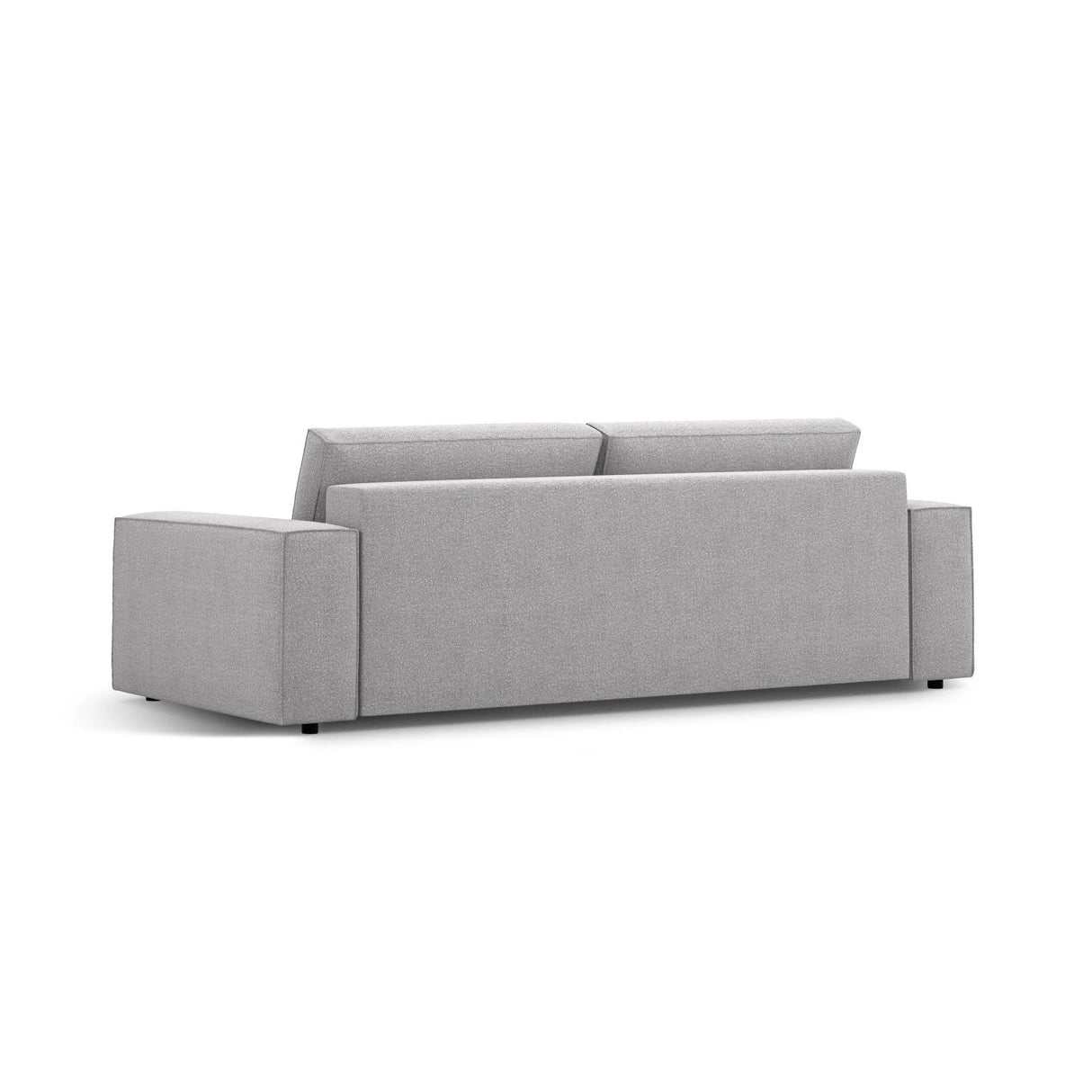 Jodie 3-Sitzer Sofa mit Schlaffunktion und Bettkasten, ausklappbar, aus Boucle (Bal2085) in Hellgrau, 247x107 cm – Bild 5