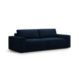Jodie 3-Sitzer Sofa mit Schlaffunktion und Bettkasten, ausklappbar, aus Boucle (Bal2088) in Dunkelblau, 247x107 cm – Bild 4