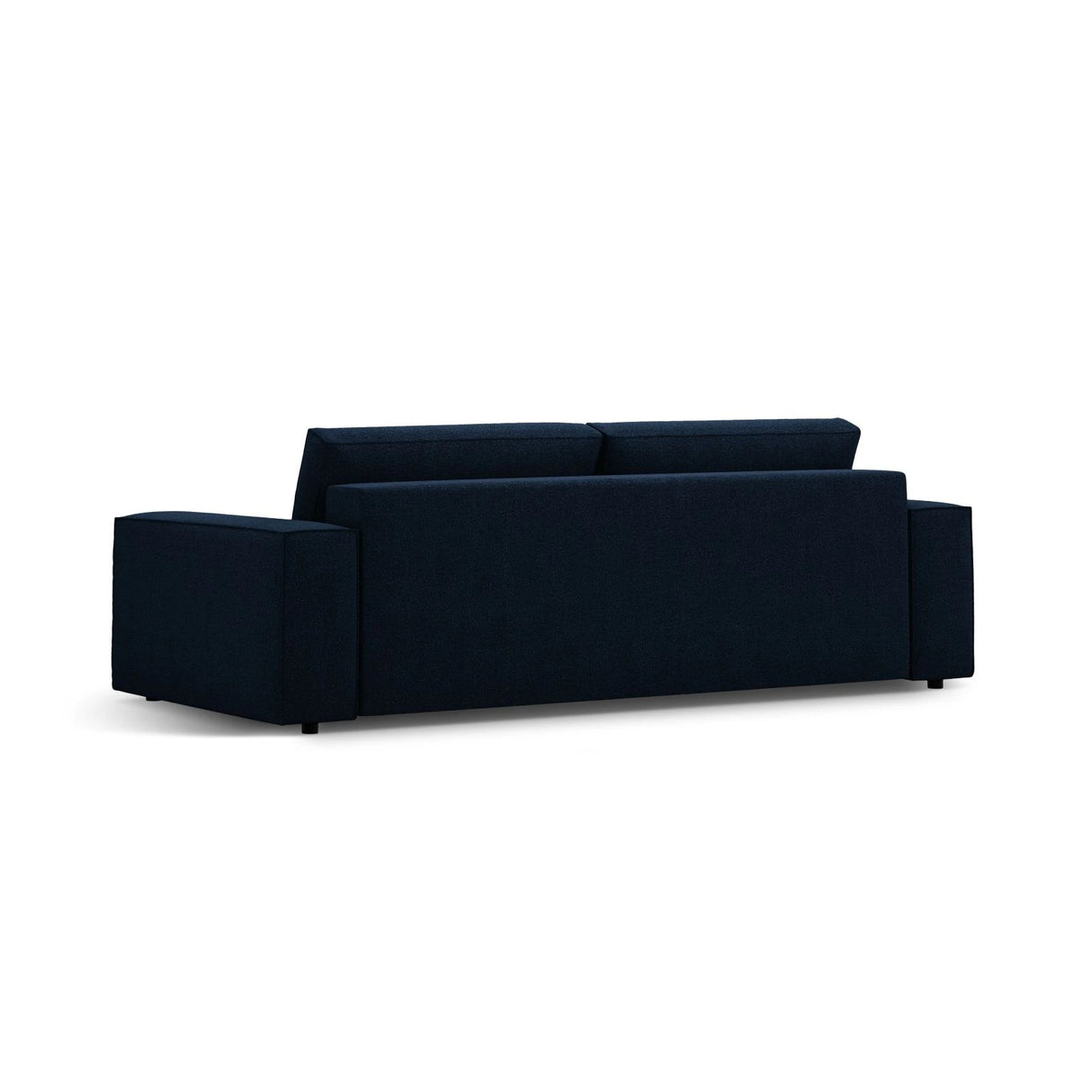 Jodie 3-Sitzer Sofa mit Schlaffunktion und Bettkasten, ausklappbar, aus Boucle (Bal2088) in Dunkelblau, 247x107 cm – Bild 5