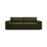 Jodie 3-Sitzer Sofa mit Schlaffunktion und Bettkasten, ausklappbar, aus Boucle (Bal2090) in Dunkles olivgrün, 247x107 cm – Bild 1