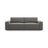 Jodie 3-Sitzer Sofa mit Schlaffunktion und Bettkasten, ausklappbar, aus Samt (Blu13) in Hellgrau, 247x107 cm – Bild 1