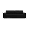 Jodie 3-Sitzer Sofa mit Schlaffunktion und Bettkasten, ausklappbar, aus Samt (Blu19) in Schwarz, 247x107 cm – Bild 1