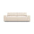 Jodie 3-Sitzer Sofa mit Schlaffunktion und Bettkasten, ausklappbar, aus Samt (Blu22) in Leichtes Beige, 247x107 cm – Bild 1