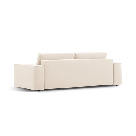 Jodie 3-Sitzer Sofa mit Schlaffunktion und Bettkasten, ausklappbar, aus Samt (Blu22) in Leichtes Beige, 247x107 cm – Bild 5