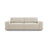 Jodie 3-Sitzer Sofa mit Schlaffunktion und Bettkasten, ausklappbar, aus Samt (Blu30) in Dunkelbeige, 247x107 cm – Bild 1