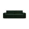 Jodie 3-Sitzer Sofa mit Schlaffunktion und Bettkasten, ausklappbar, aus Samt (Blu78) in Flaschengrün, 247x107 cm – Bild 1