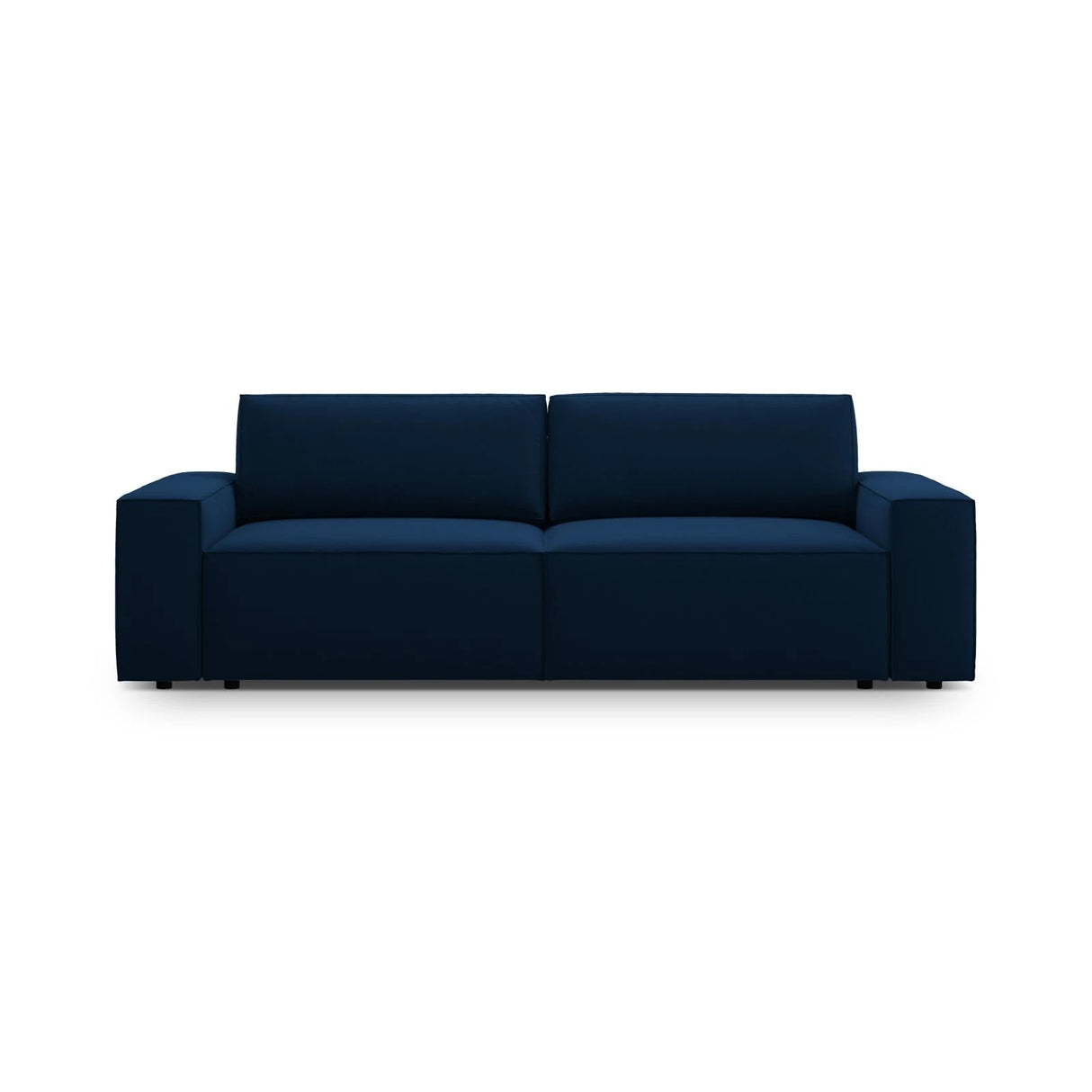 Jodie 3-Sitzer Sofa mit Schlaffunktion und Bettkasten, ausklappbar, aus Samt (Blu86) in Königsblau, 247x107 cm – Bild 1