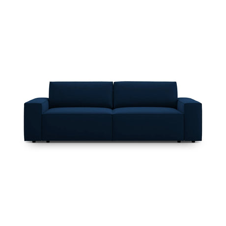 Jodie 3-Sitzer Sofa mit Schlaffunktion und Bettkasten, ausklappbar, aus Samt (Blu86) in Königsblau, 247x107 cm – Bild 1