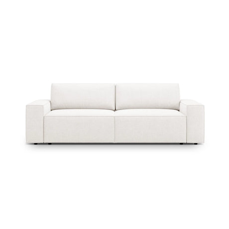 Jodie 3-Sitzer Sofa mit Schlaffunktion und Bettkasten, ausklappbar, aus Samt, Boucle oder Strukturstoff, 247x107 cm – Bild 1