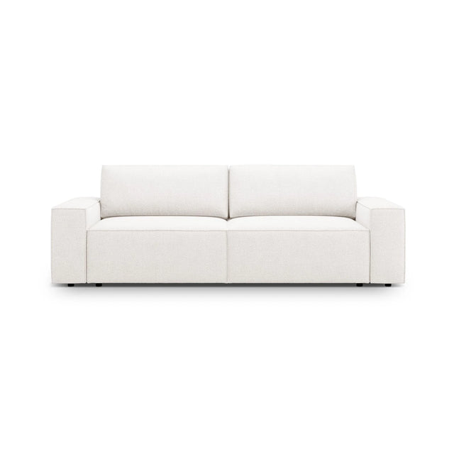 Jodie 3-Sitzer Sofa mit Schlaffunktion und Bettkasten, ausklappbar, aus Samt, Boucle oder Strukturstoff, 247x107 cm – Bild 1