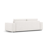Jodie 3-Sitzer Sofa mit Schlaffunktion und Bettkasten, ausklappbar, aus Samt, Boucle oder Strukturstoff, 247x107 cm – Bild 5