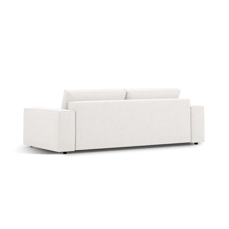 Jodie 3-Sitzer Sofa mit Schlaffunktion und Bettkasten, ausklappbar, aus Samt, Boucle oder Strukturstoff, 247x107 cm – Bild 5