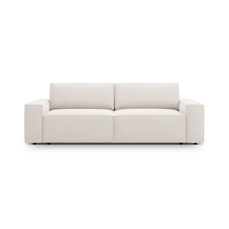 Jodie 3-Sitzer Sofa mit Schlaffunktion und Bettkasten, ausklappbar, aus Strukturierter Stoff (Meg351) in Leichtes Beige, 247x107 cm – Bild 1